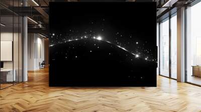 Luminous white lines of speed. Light glowing effect. Abstract motion lines. Sparkling light, sparkle dust png. Sparkling magical dust Wall mural