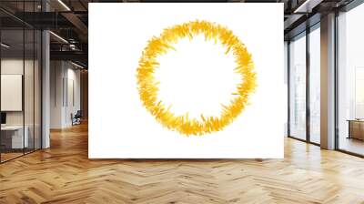 illustration of hot fire icon forming a circle without background Wall mural