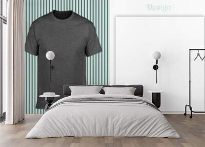 T-shirt design dark heather  r2, kaos polos misti tua Wall mural