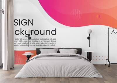 Colorful abstract banner with gradient color. template design with liquid shape. Wall mural