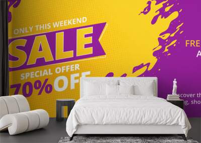 Facebook cover sale social media web banner Premium Wall mural