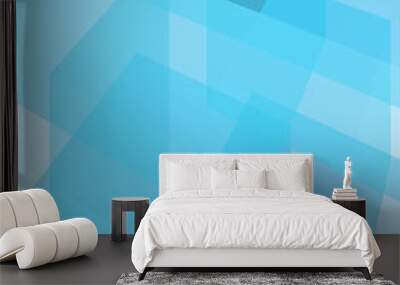 The illustrations and clipart. Vector image. Abstract image. Blue cubes in blue space in portrait view. Wall mural