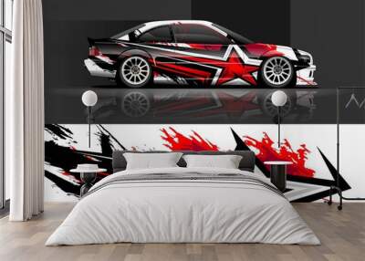 car livery Graphic vector with abstract racing shape design
 Wall mural