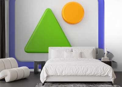 3d image picture photo icon Wall mural