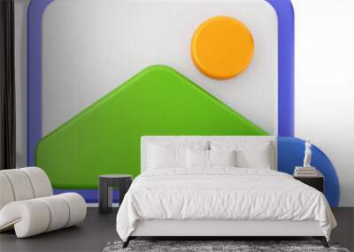 3d picture image photo icon Wall mural