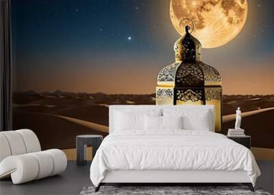 ramadan islamic lantern background Wall mural