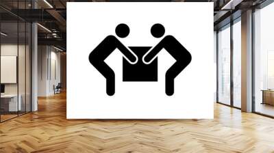 ISO mandatory safety signs_use two person lift symbol only	
 Wall mural