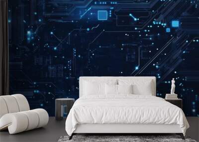 Abstract Digital Circuitry Wall mural