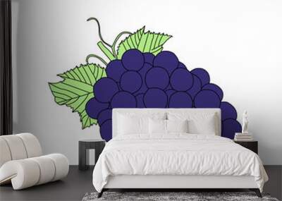 Flat illustration grape vector eps 10 Wall mural