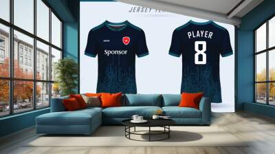 Soccer jersey tshirt design ready to print template Wall mural