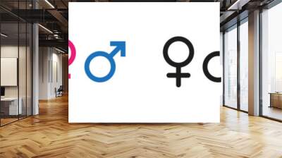 Gender symbol set vector illustration. Male and female sign collection. Wall mural