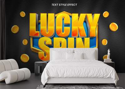 3D Lucky Spin Text Effect Editable Wall mural