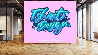 T-shirt design Gravity Street Style text effect editable Vector Wall mural