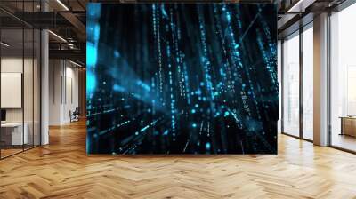 Abstract Digital Binary Code Background Wall mural