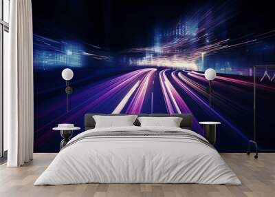 city lights background Wall mural