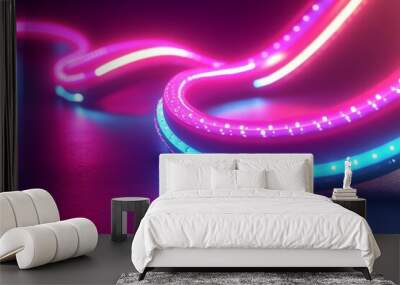 3D Groovy Style, Bold neon sparkle textures Background Wallpaper Wall mural