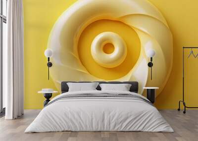 3D Spiral Icon: Circular and Twisting Shape Illustration Logo Wall mural