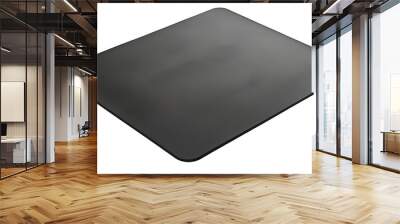 Blank black computer mat for mouse isolated on white, Transparent PNG Wall mural