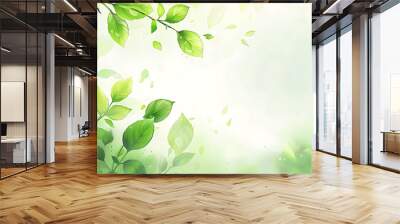 Fresh green eco background illustration Wall mural