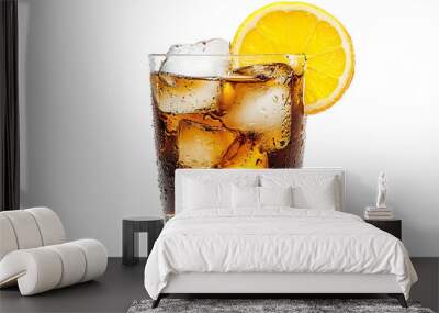 Jack and coke cocktail isolated on transparent background Wall mural