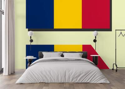 Chad national flag Wall mural