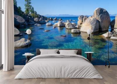 Crystalline water at Sand Harbor in Lake Tahoe Wall mural