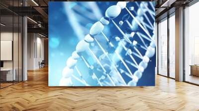 Human cell biology DNA strands molecular structure illustration Wall mural