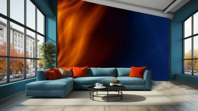 Flame orange dark abstract illustration background Wall mural