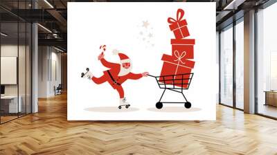 Christmas shopping concept. Vector illustration Wall mural