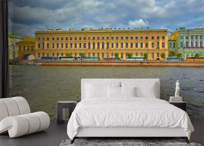 Walk along the rivers and canals of St. Petersburg. Wall mural