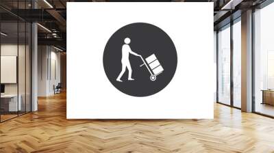 hand truck icon Wall mural