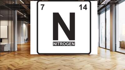 periodical Nitrogen element icon Wall mural