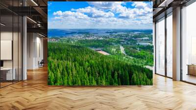 Landscape of Lake Kallavesi and Kuopio Wall mural