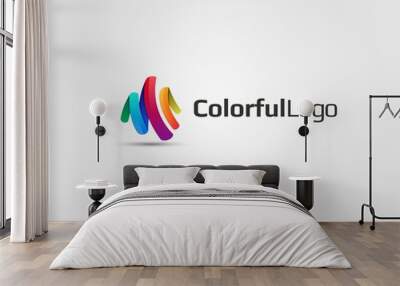 abstract colorful logo icon element template Wall mural