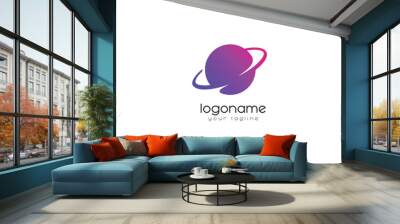 abstract planet logo design template Wall mural