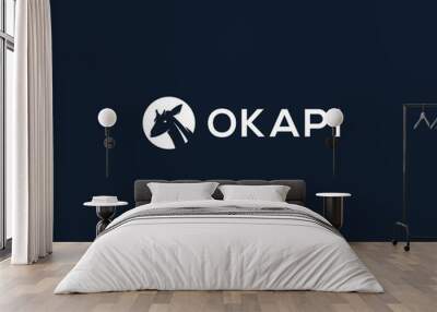 okapi logo design template Wall mural