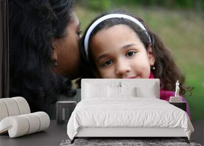 A mixed race mother and daughter Wall mural