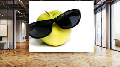 Granny Smith Apple with Sunglasses Wall mural