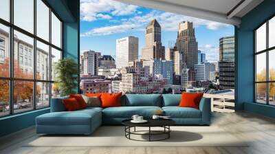 Downtown Skyline in Newark Wall mural