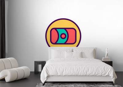 Camera flash icon design. Photography and video icon vector design Wall mural