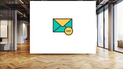 Envelope icon design. Interaction icon vector design Wall mural