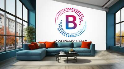 Letter B Logo Design Wall mural