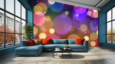 Bokeh background perfect for Party, Anniversary, Birthdays, Festive and various desing works Wall mural