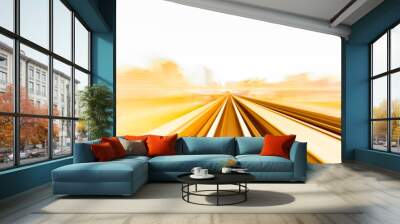 Speed motion in urban highway road tunnel Wall mural