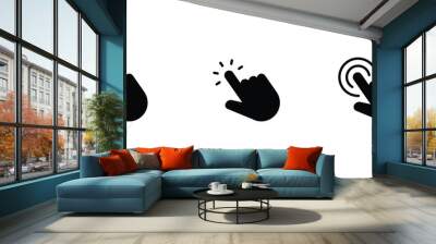 Hand pointer icons. Pointer click icon vector Wall mural