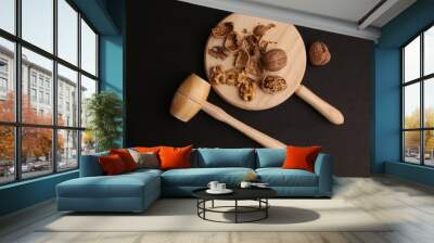 delicious walnut nuts if peel Wall mural