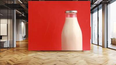 glass bottle with delicious milk.. Wall mural