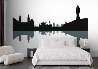 Klagenfurt city skyline in Austria.  Wall mural