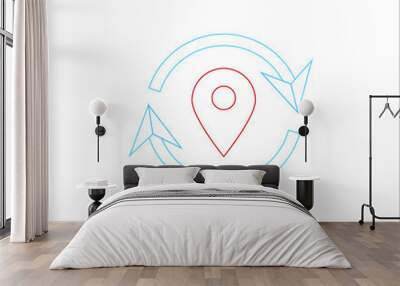 location point simple shapes vector icon Wall mural