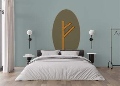 Viking rune. illustration for web and mobile design. Wall mural